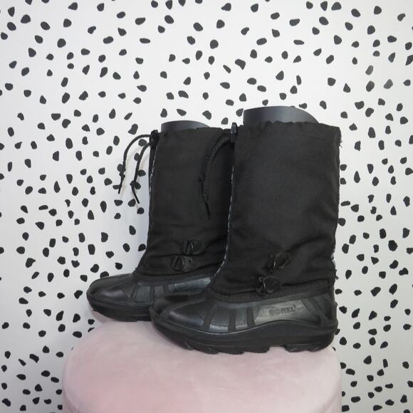 Sorel Black Felt Lined Kids Winter Boots - Picture 4 of 8